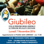 Giubileo persone senza dimora e rifugiate cristiane e rifugiate cristiane 7 nov 2016