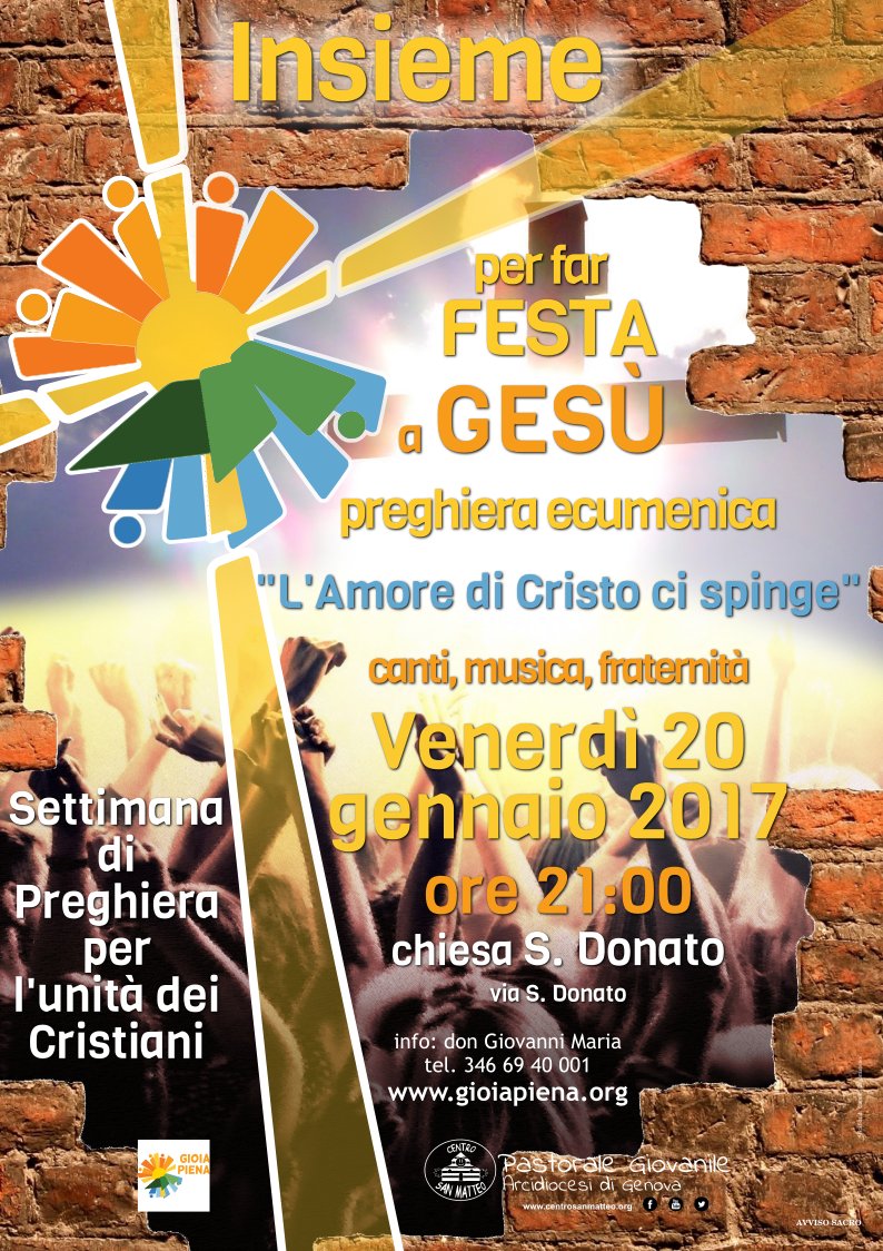 festa preghiera ecumenica2017 locandina